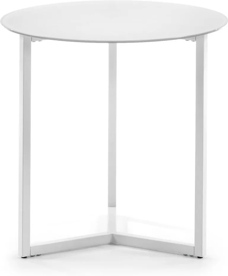 Biely odkladací stolík La Forma Marae, ⌀ 50 cm