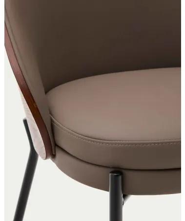 EAMY BROWN stolička - umelá koža Hnedá