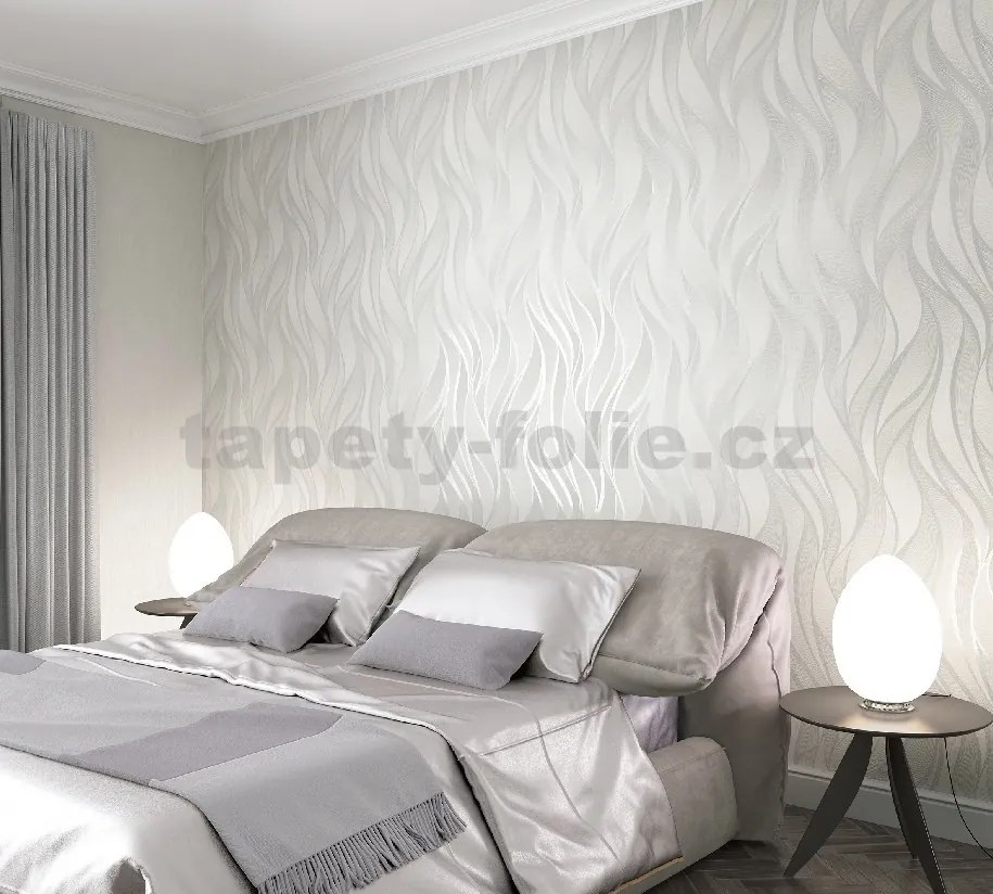 Vliesové tapety na stenu Hailey 82234, rozmer 10,05 m x 0,53 m, vlnovky strieborno-hnedé, NOVAMUR 6794-40