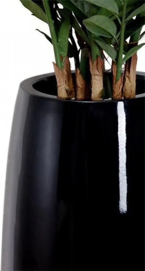 Kvetináč MAGNUM, sklolaminát, výška 100 cm, čierny lesk