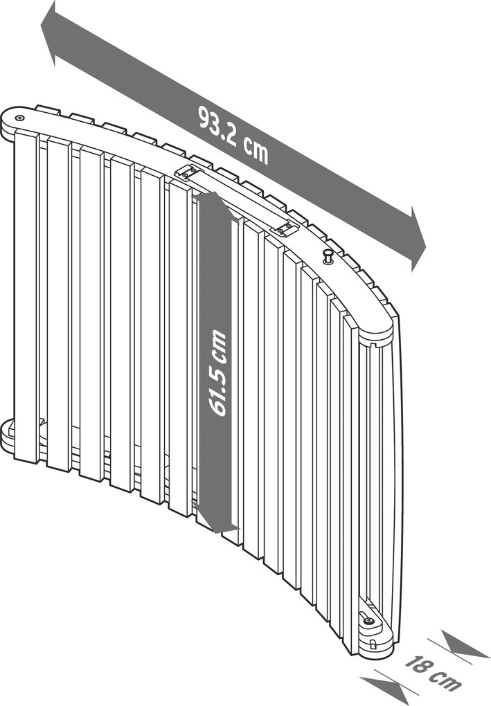 Skladacie záhradné ležadlo v tvare vlny