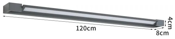 Brilagi-LED Vonkajšie nástenné svietidlo AQUA LINE LED/36W/230V 120 cm IP44 antracit