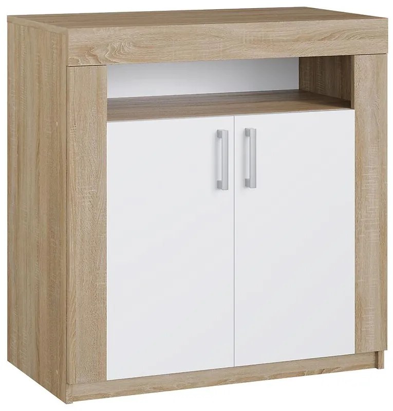 Komoda Livia  80 biela + Dub Sonoma