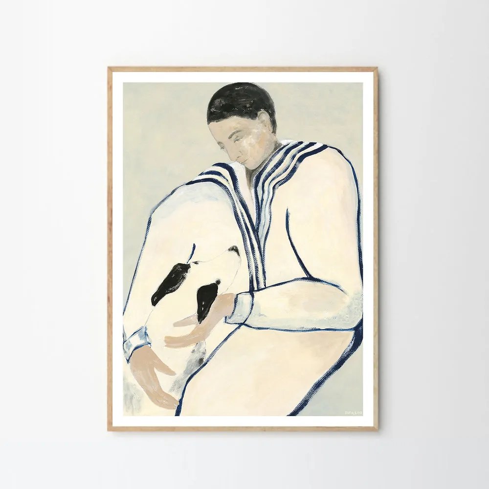 The Poster Club Plagát Man and Dog by Sofia Lind 50x70 cm