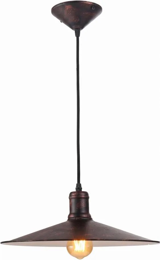 Brilagi - Závesný luster FORGE na lankách, 1xE27/60W/230V, priemer 36 cm, medená/patina
