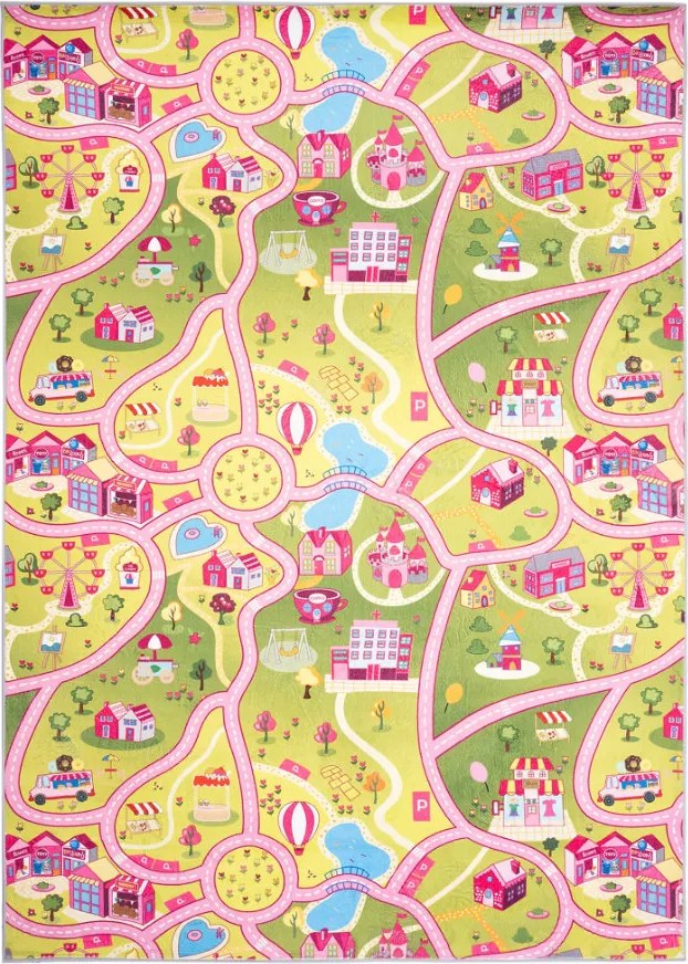 TA Koberec JWH FLANNEL PRINTED Zelený Obdĺžnikový Rozmer: 140x200 cm
