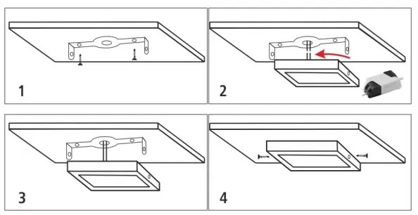 LED Stropné svietidlo LED/12W/230V 2700K 16,3x16,3 cm biela