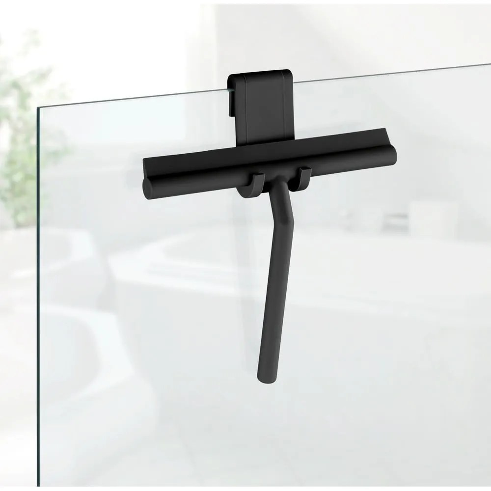 Čierna silikónová kúpeľňová stierka Wenko Squeegee Mola