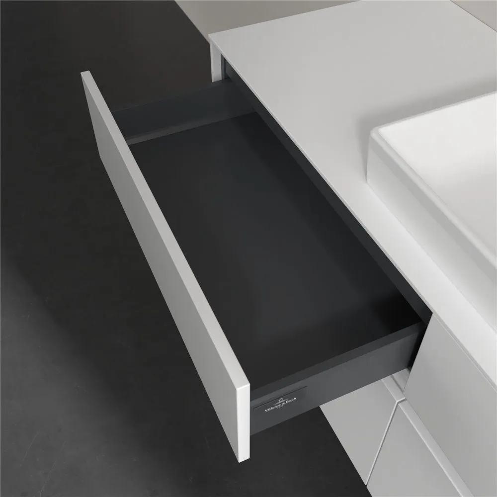 VILLEROY &amp; BOCH Collaro závesná skrinka pod umývadlo na dosku (umývadlo vpravo), 4 zásuvky, 1400 x 500 x 548 mm, Glossy White, C09000DH