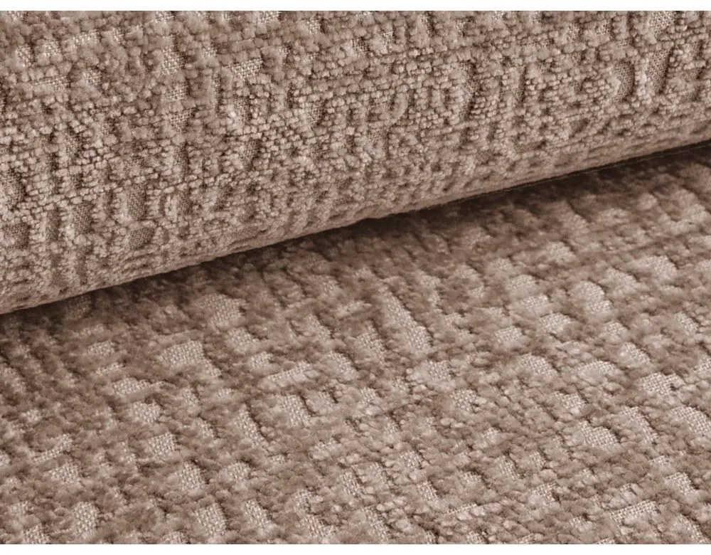 Svetloružová čalúnená dvojlôžková posteľ s úložným priestorom s roštom 180x200 cm Noho – Makamii