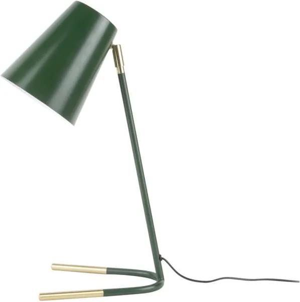 Zelená stolová lampa s detailmi v zlatej farbe Leitmotiv Noble