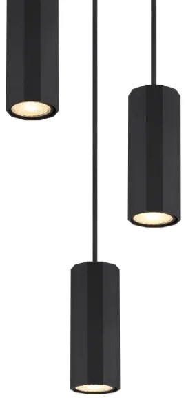 Globo 57918-3HB - Luster na lanku JAMES 3xGU10/25W/230V čierna