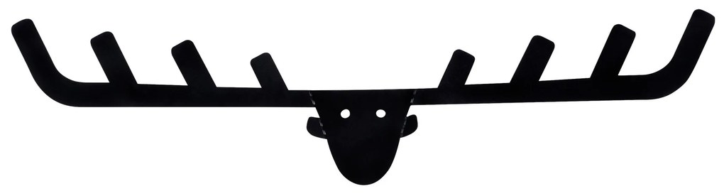 Nástěnný kovový věšák Antler 66 cm černý