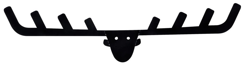Nástenný kovový vešiak Antler 66 cm čierny