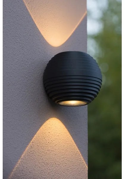 Lucide 17804/06/30 - LED vonkajšie nástenné svietidlo AYO 2xLED/3W/230V čierne