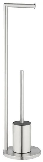 WENKO 25676100 - Súprava WC FERLA 18x69,5 cm, nerezová oceľ/saténový povrch
