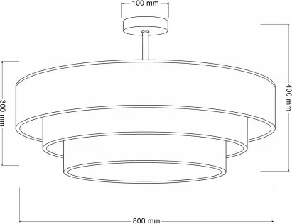 Brilagi - Prisadený luster LUNETA 3xE27/60W/230V pr. 80 cm sivá/krémová/biela