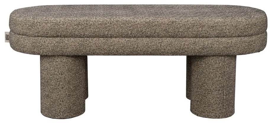 Hnedá lavica z textílie buklé Fern – Dutchbone