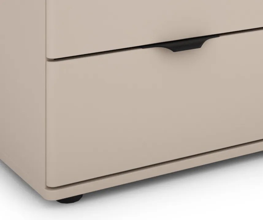 TV skrinka so zásuvkami Avola, 140 cm, béžová kašmír/dub cremona