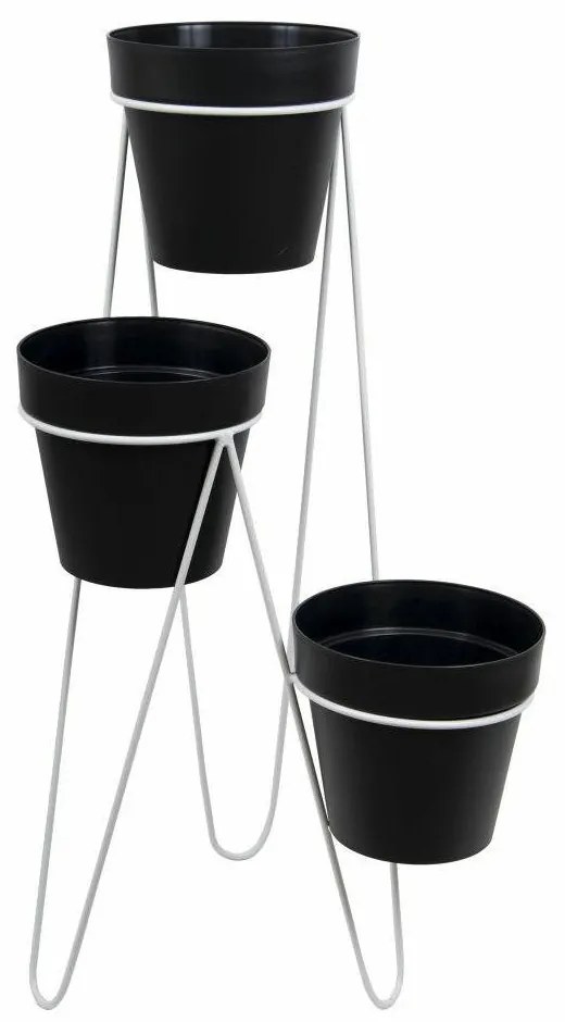 STOJAN NA KVETINÁČ TRIPOD 95X45X24 CM BIELA