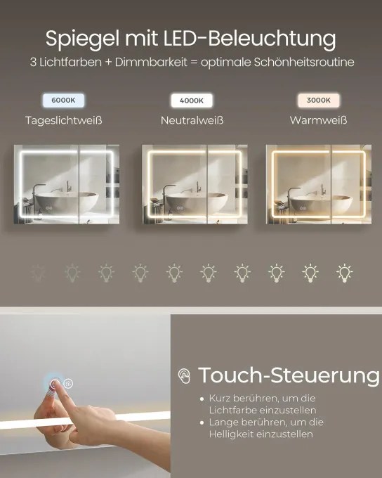 Zrkadlová skrinka BBK134W01