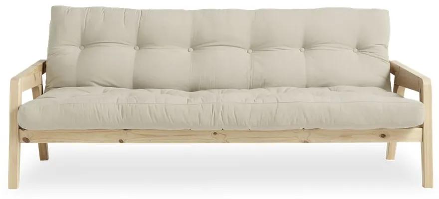 Variabilná rozkladacia pohovka s futónom v béžovej farbe Karup Design Grab Natural/Beige