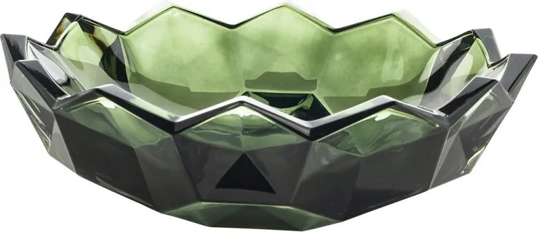 KRIŠTÁĽOVÁ MISKA BOHEMIA LUNAR SMOKEY GREEN 330MM