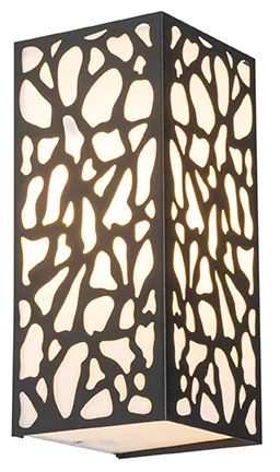 Moderné vonkajšie nástenné svietidlo čierne IP44 - Nicole