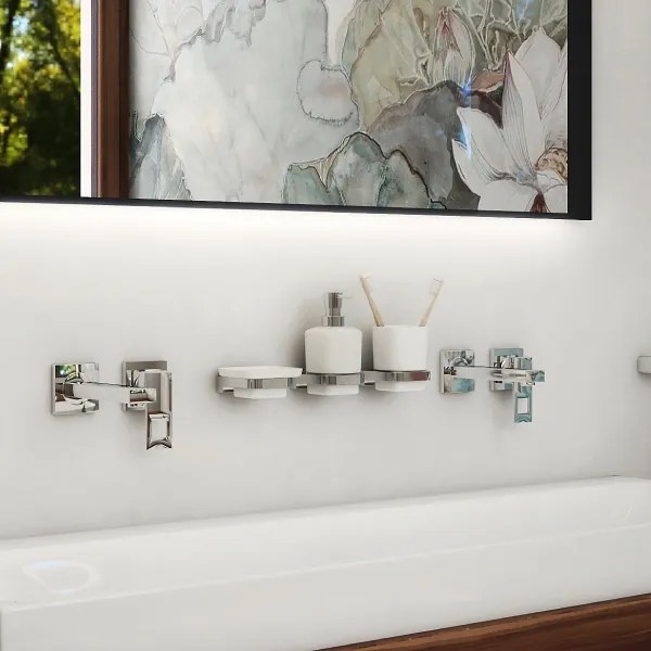 NIMCO MA set-31K-26 - Dávkovač mydla, stojan na kefky a nástenný háčik MAYA