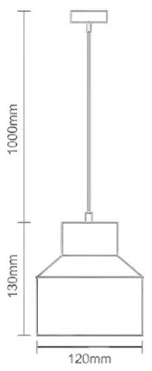 Luster na lanku TERRAZZO 1xE27/60W/230V pr. 12 cm krémová