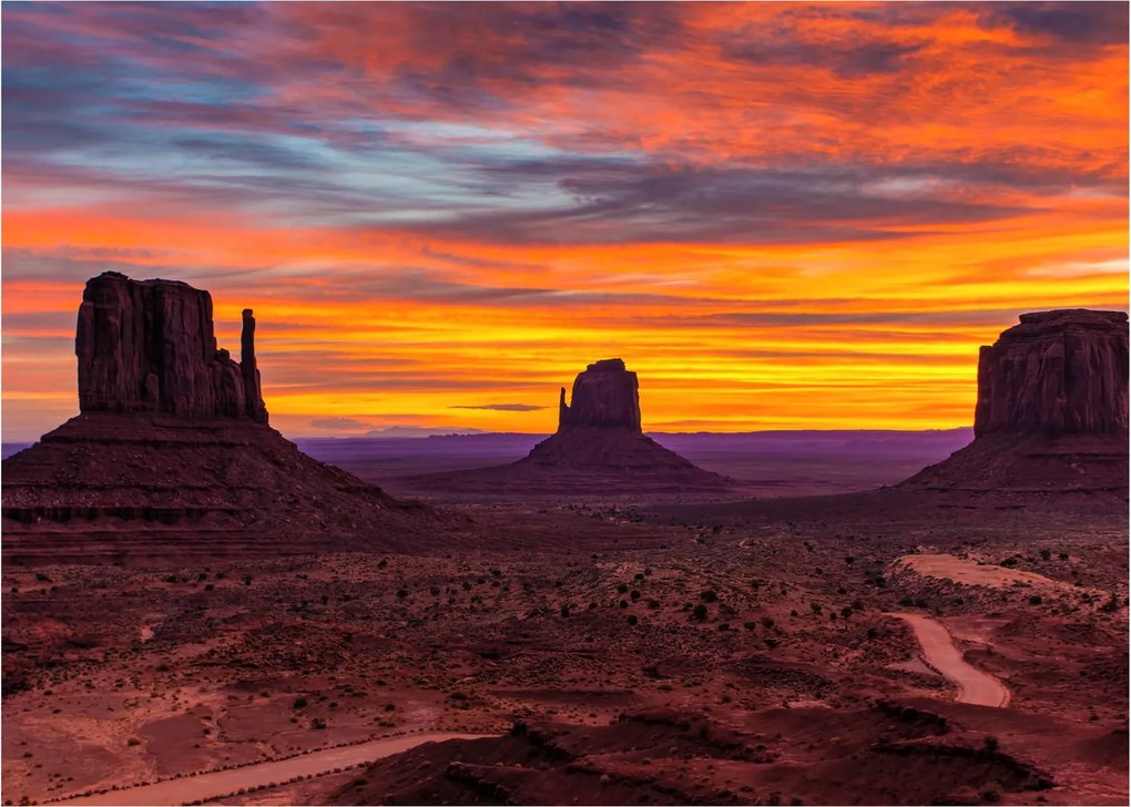 Sklenený obraz - Monument Valley v Arizone (70x50 cm)