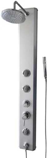 Sprchový panel Multi na stenu aj do rohu s pákovou batériou chróm BASICSHOWER, 1 ks