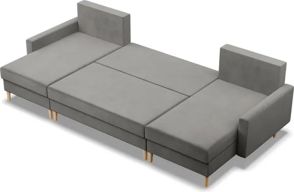 Sedacia súprava BLANK Elegant v tvare U svetlosivá