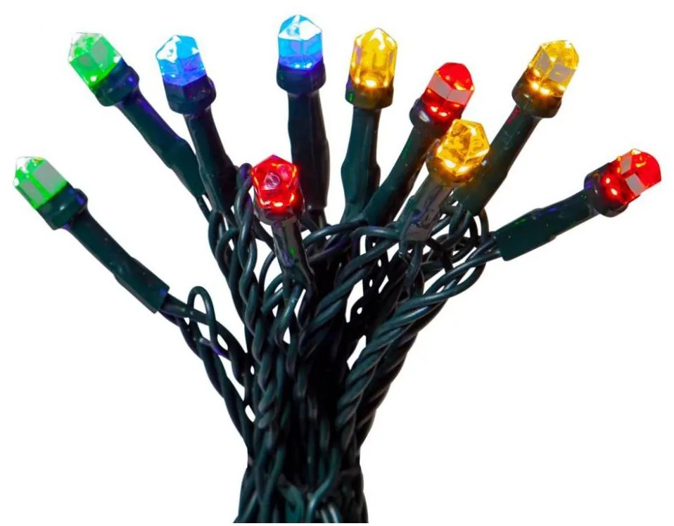 Eglo - LED Vonkajšia vianočná reťaz  DIAMOND 200xLED/1 funkcia 15m IP44 multicolor