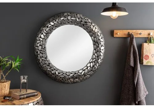 Zrkadlo 41430 Ø82cm Mosaic silver-aluminium - Komfort-nábytok