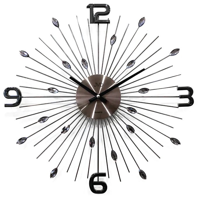 Crystal nástenné hodiny JVD HT104.2 (49 cm) – antracitové