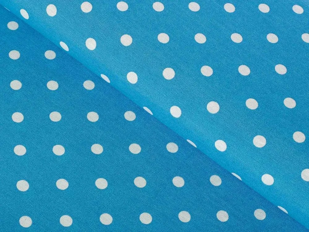 Biante Dekoračná obliečka na vankúš Leona LN-021 Biele bodky na modrom 40 x 60 cm