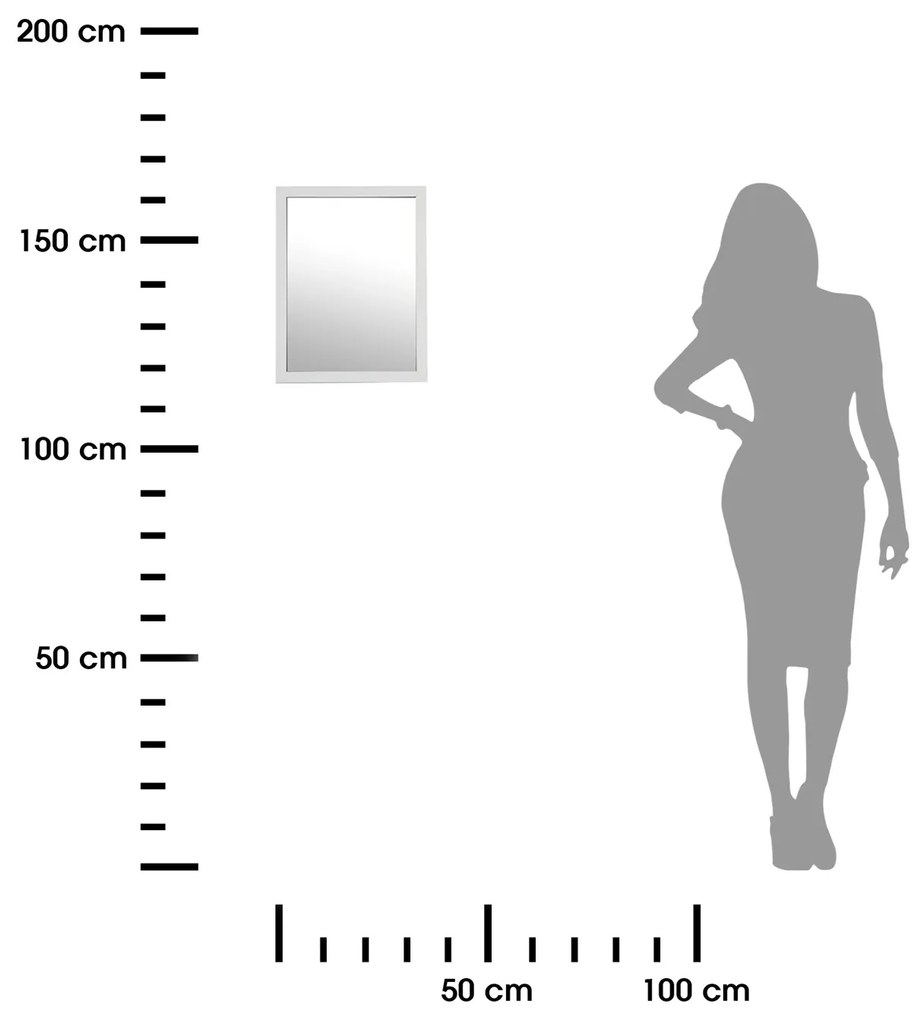 Zrkadlo Basic, biele
