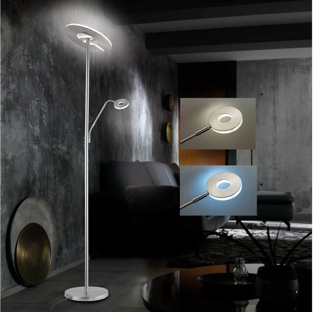 Fischer & Honsel Fischer & Honsel - LED Stmievateľná stojacia lampa DENT 1xLED/30W/230V + 1xLED/6W FH40131