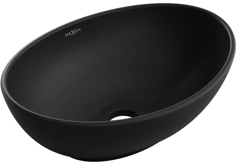 Mexen Elza, umývadlo na dosku 40x34 cm, čierna matná, 21014085