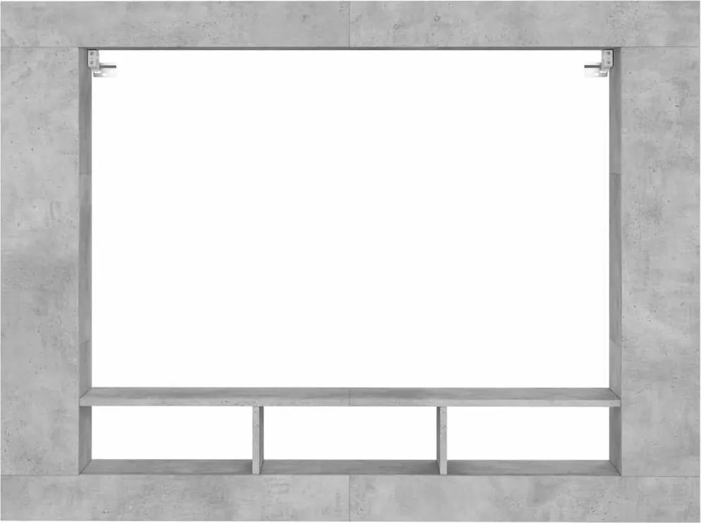 Multidom TV skrinka betónovo sivá 152x22x113 cm kompozitné drevo