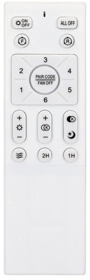 Brilagi LED stmievateľný stropný ventilátor 30W 230V 3000-6500K čierny + DO