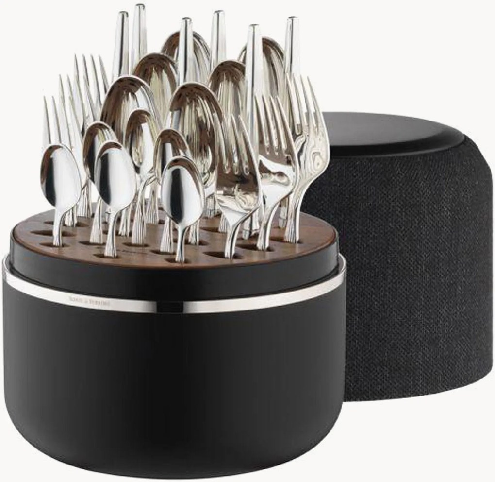 Ručne vyrobená súprava vysokoleštených príborov so škatuľou Metropolitan, 6 osôb, 24 ks