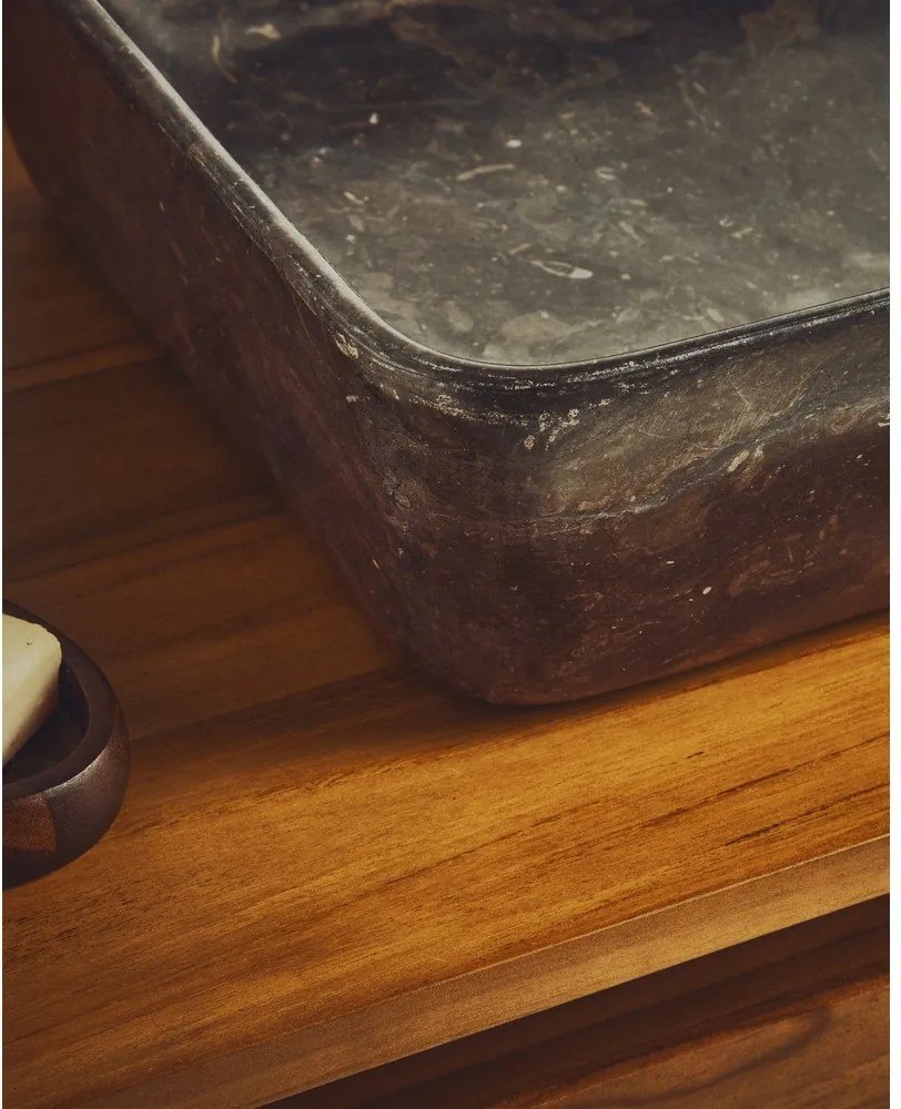 Sivé kamenné umývadlo 55x35 cm Darnen – Kave Home