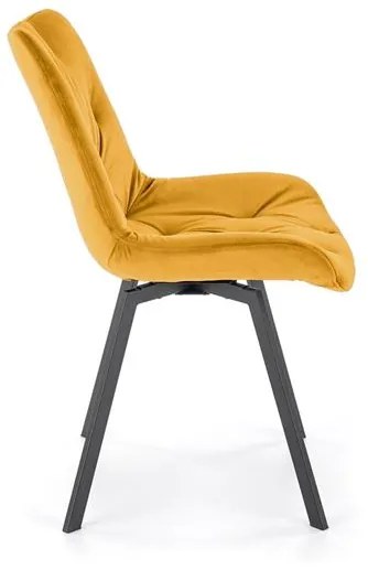 OTOČNÁ JEDÁLENSKÁ STOLIČKA TIARA HORČICOVÁ