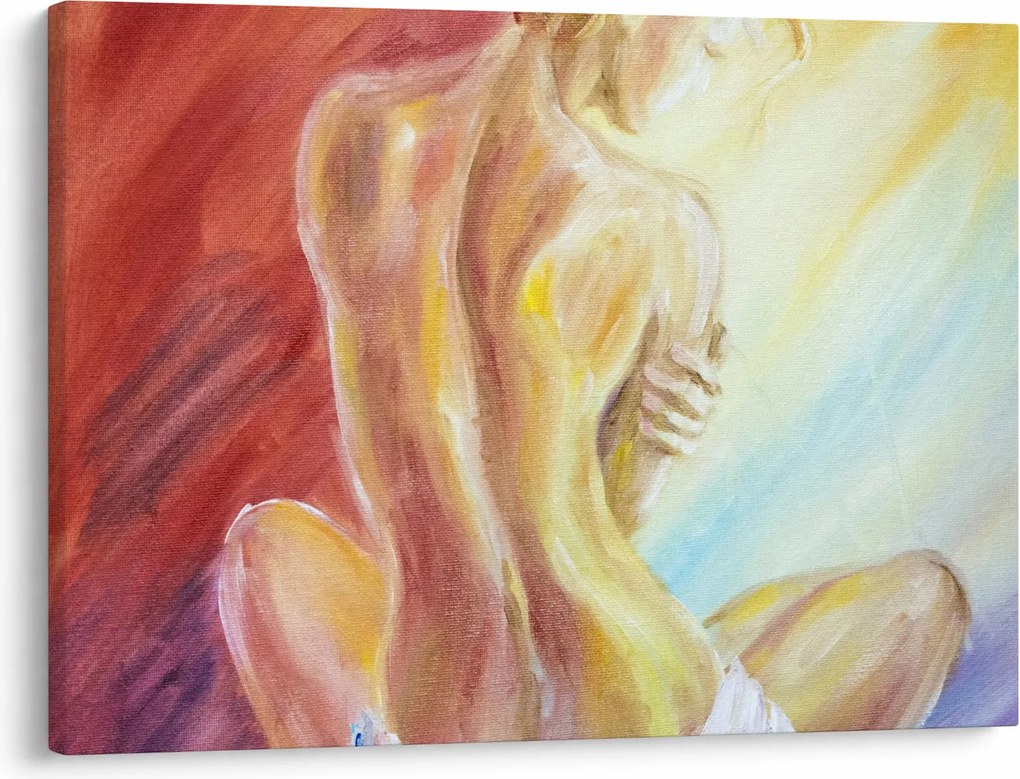 Obraz odpočívajúce ženy, olejomaľba (70x50 cm)