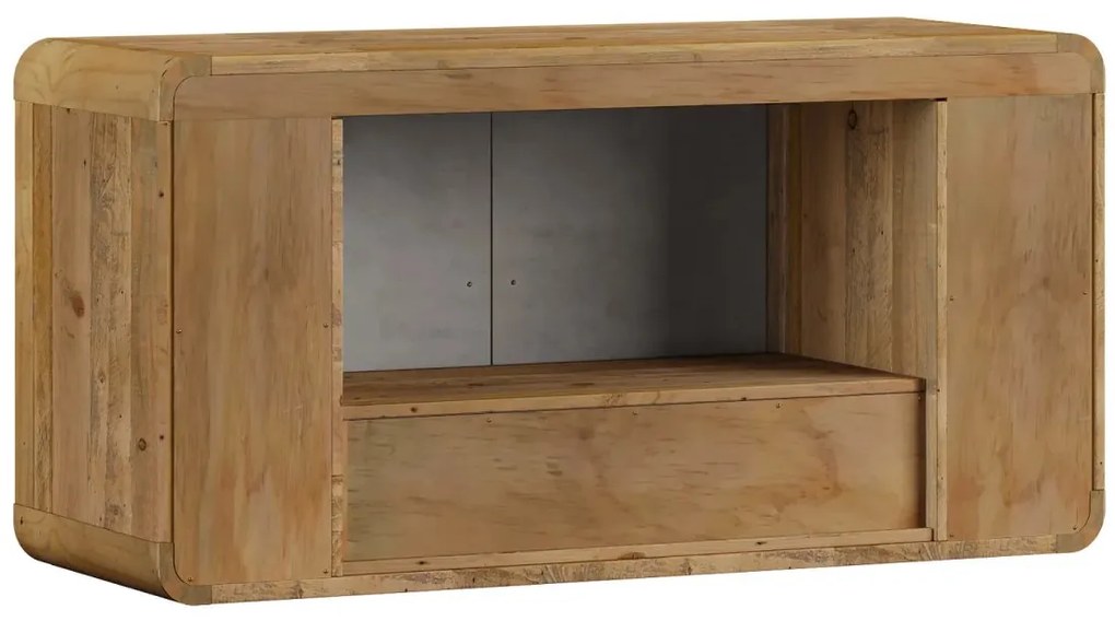 furniture-nabytek.cz - Masívny podstavec pod umývadlo z recyklovanej borovice, lakovaný, šedý – 130×60×45 cm