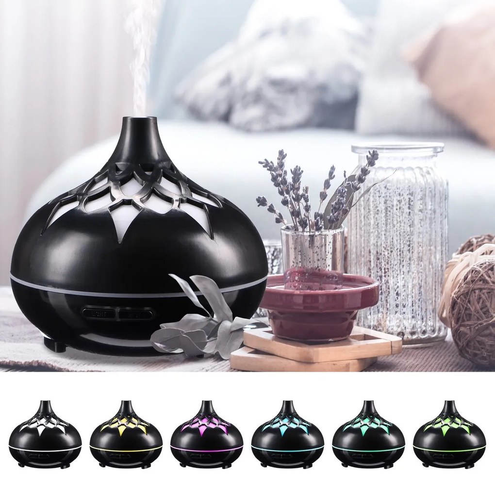 Sixtol Aróma difuzér Palm čierny lesk, 500 ml