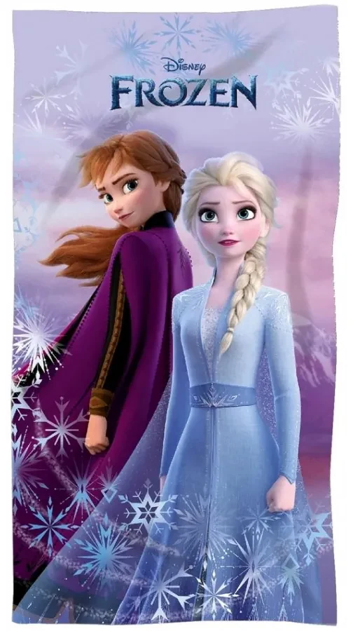 Mikrofíbrová plážová osuška Ľadové kráľovstvo - Frozen - motív Anna a Elsa - mikrovlákno - 70 x 140 cm