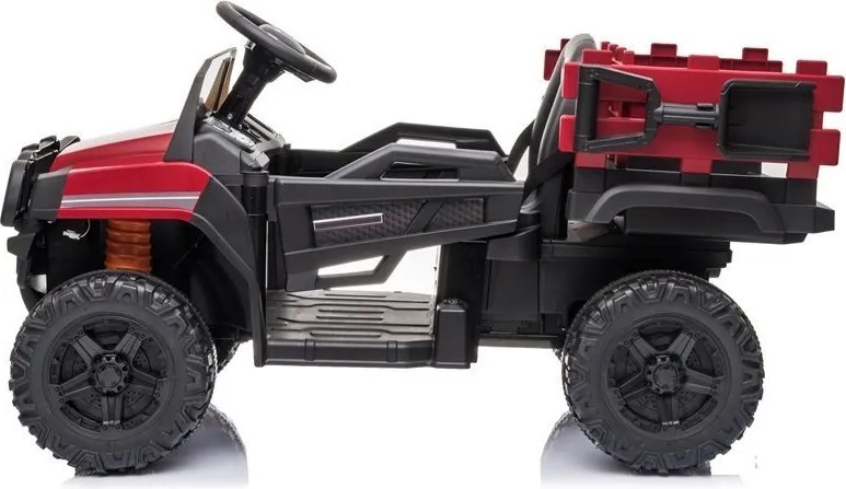LEAN CARS Batériové autíčko BDM0926 LED MP3 diaľkové červené